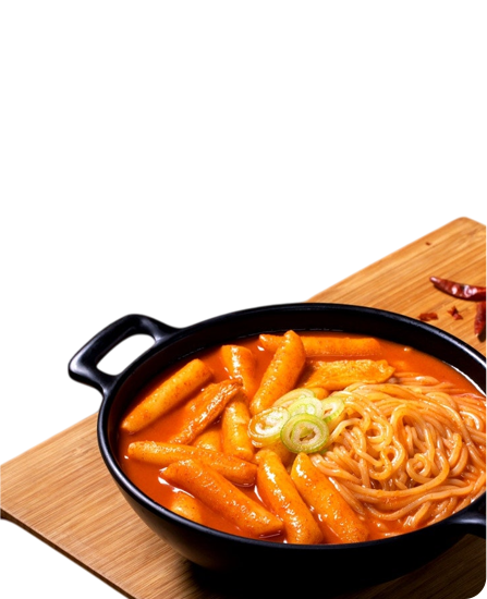 떡볶이와 쫄면 사리가 들어간 가벼운 미니메뉴